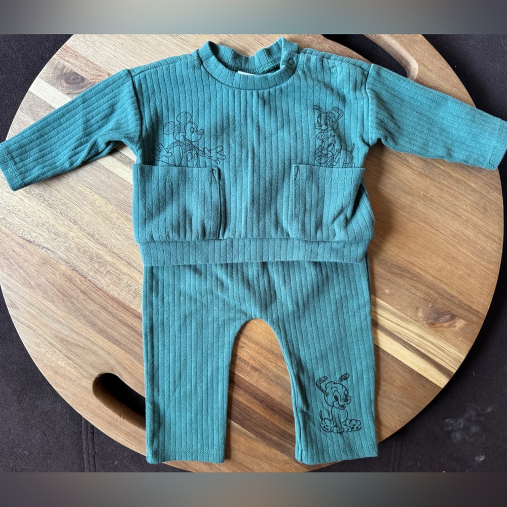 Disney Baby Forest Green Baby Mickey Jammie Set